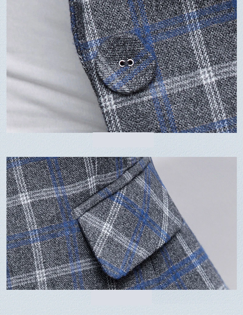 Ladies Plaid Notched blazer Single button Casual outwear elegant monteau femme fall womens blazers long sleeve top clothing 2019