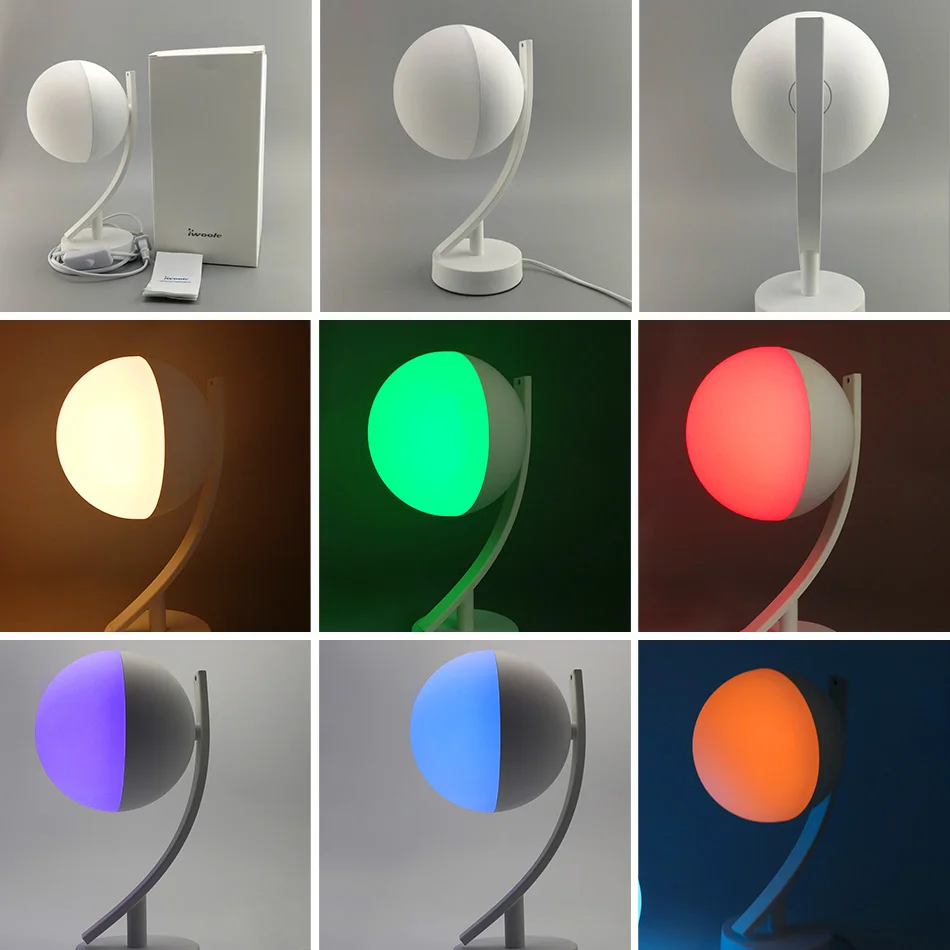 HZFCEW смарт настольная лампа с wi fi Alexa Google дома окружающей среды светодио дный разноцветные светодиодные ночники голос управление iOS телефона