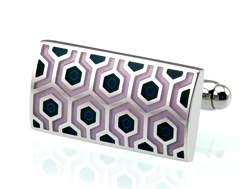 Sunnylink Men's Cuff Links Purple Green Nickelfree Plating Cufflinks