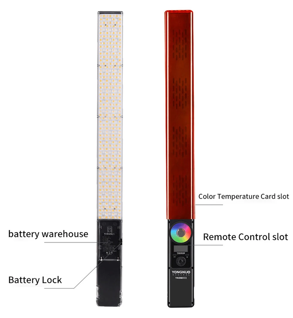  YONGNUO YN360 III YN360III Handheld LED Video Light Touch Adjusting Bi-colo 3200k to 5500k RGB Colo - 33045165903
