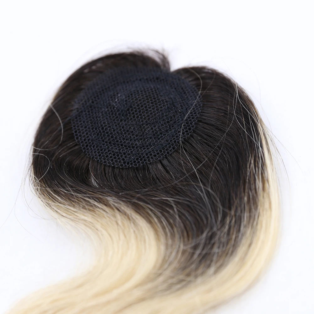 Ombre черный блондинка 613 # Цвет человеческих волос Weave 6 Связки с закрытием X-TRESS тела волны бразильский non-реми пряди волос на сетке