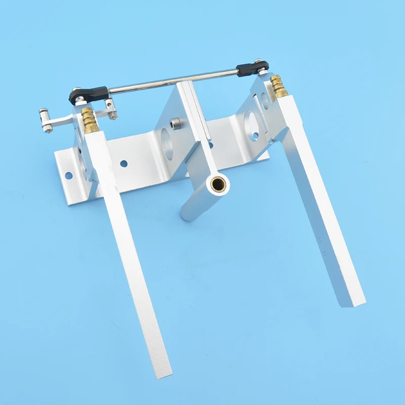 CNC Alliage Double Gouvernail avec entretoise 140 mm pour 1//4/' 6.35 mm shaft Rc boat Gas O Bateau