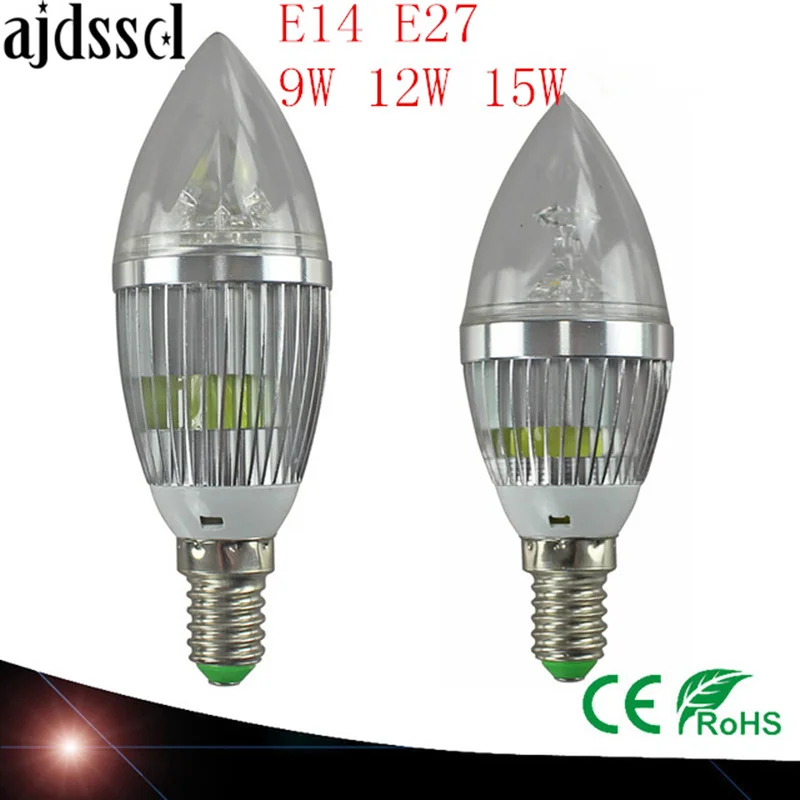 

LED Candelabra Bulb candle light E14 E27 9W 12W 15W Warm /Nature/ Cool White Bulb Lamp Dimmable 110V220V Led bulb lamp CE ROHS