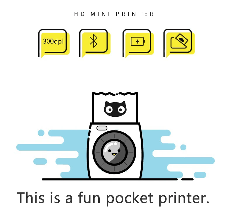 Bluetooth беспроводной маленький термальный принтер для фотографий мобильный фотопринтер мини-принтер портативный фотопринтер для телефона Android iOS