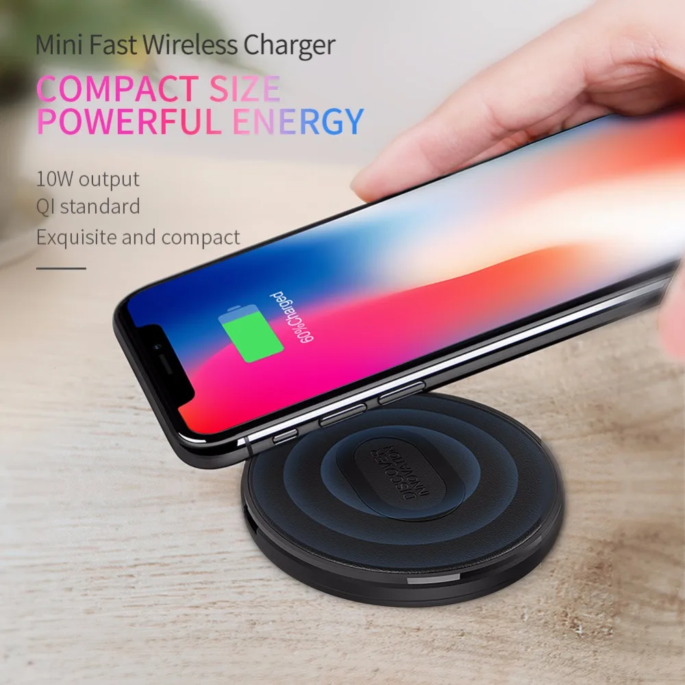 

Nillkin MINI 10W Qi Fast Wireless Charger For Samsung note 9 8 s9 s10 plus xiaomi huawei Wireless Charger For iphone X XR XS Max