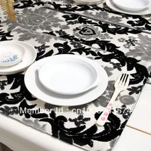 Стол бегун моды роскошь Качество махровой ткани счастливый цветок обеденный стол журнальный флаг столовых Настольный коврик