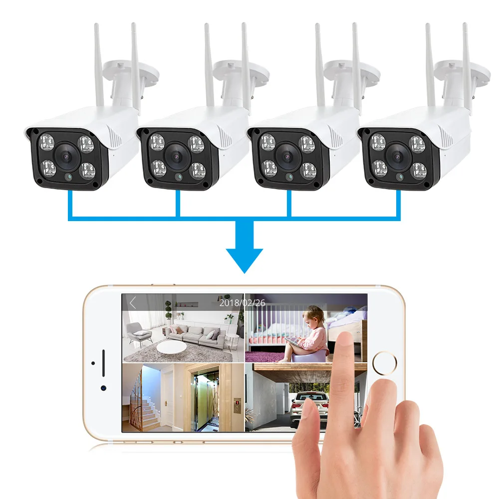 

4-In-1 APP 1080P 2.0MP Cloud Storage Outdoor IP66 Waterproof WIFI IP Camera Night Vision CCTV Security Home Security Camera