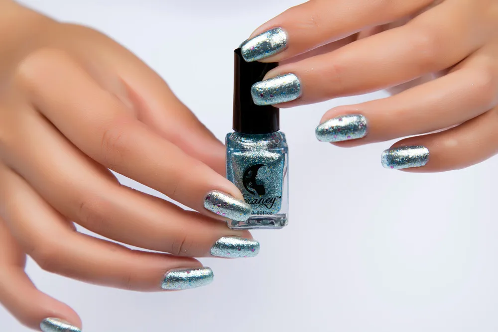 Новая мода зеркало Лаки для ногтей Покрытие серебряной пасты металла Цвет Нержавеющая сталь зеркало серебро Лаки для ногтей для Дизайн ногтей