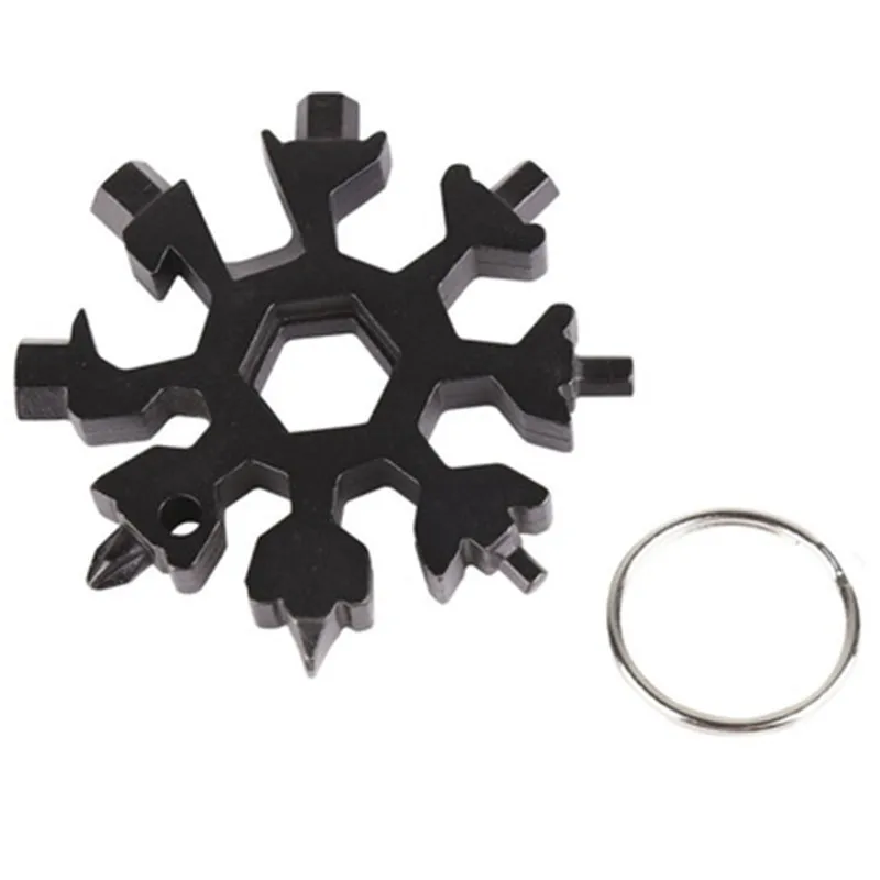 3 Colors 18-in-1 Hand Tool Set multi-tool card combination hiking tool Compact portable Snowflake tool Screwdriver wrench opener