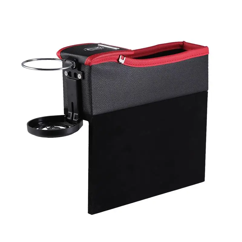 Автомобильное место для хранения боковая коробка для хранения Органайзер контейнер Авто слот для сиденья зазор коробки для хранения телефон кошелек карточки-ключи монеты Органайзеры - Название цвета: Красный