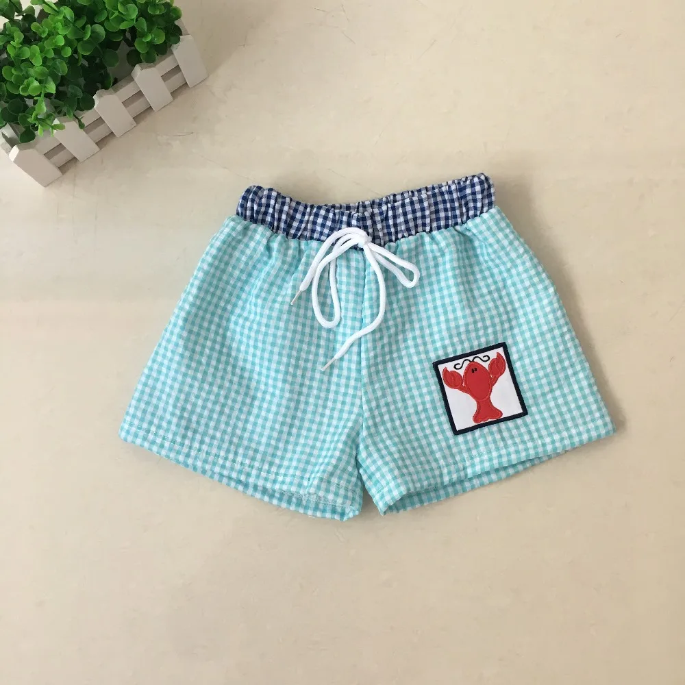 

Puresun New Arrival Fashion Design swimming Shorts Baby Girls High Quality Lobster Applique Wholesale Toddler Sport Shorts