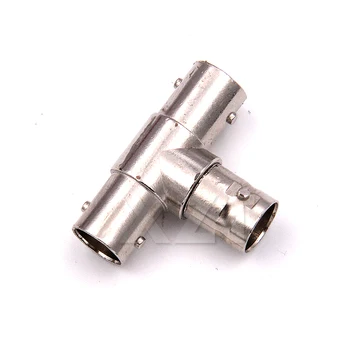 

AT Newest 100pcs/Lot 1 BNC Female Connector to 2 Female BNC Coupler Splitter Plug Adapter 3-way video adapter monitor