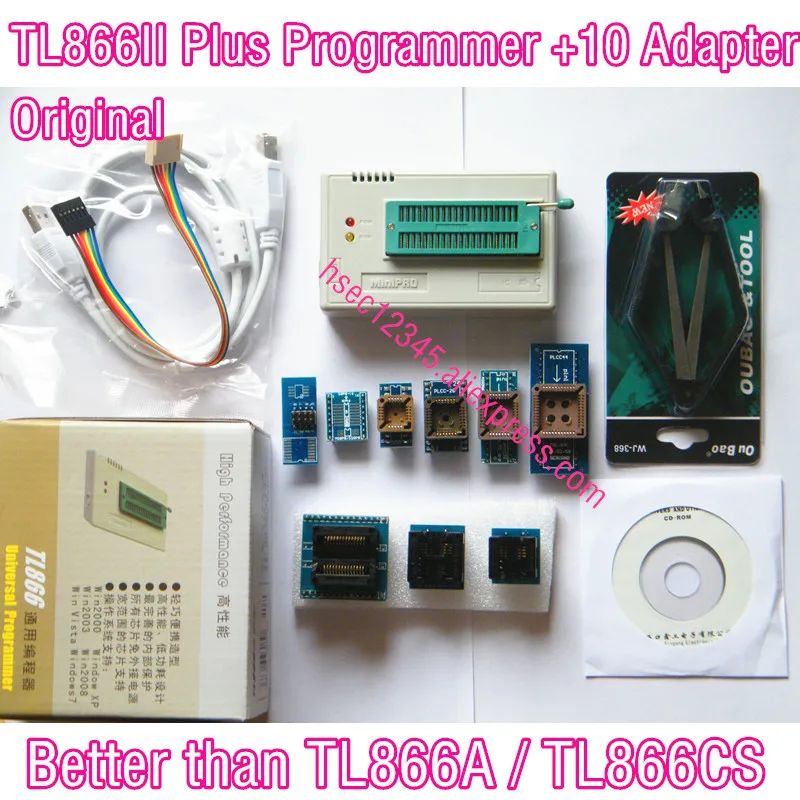 

Original V8.51 TL866ii Plus universal programmer +10 Adapter minipro TL866 programmer NAND programmer flash replace TL866cs/A