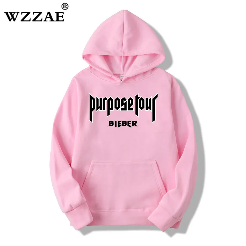 New Justin Bieber Poster Hip Hop Sweat Homme Hoodie Hooded Man Letters Justin Bieber Purpose Tour Streetwear Men 3XL Hoodies