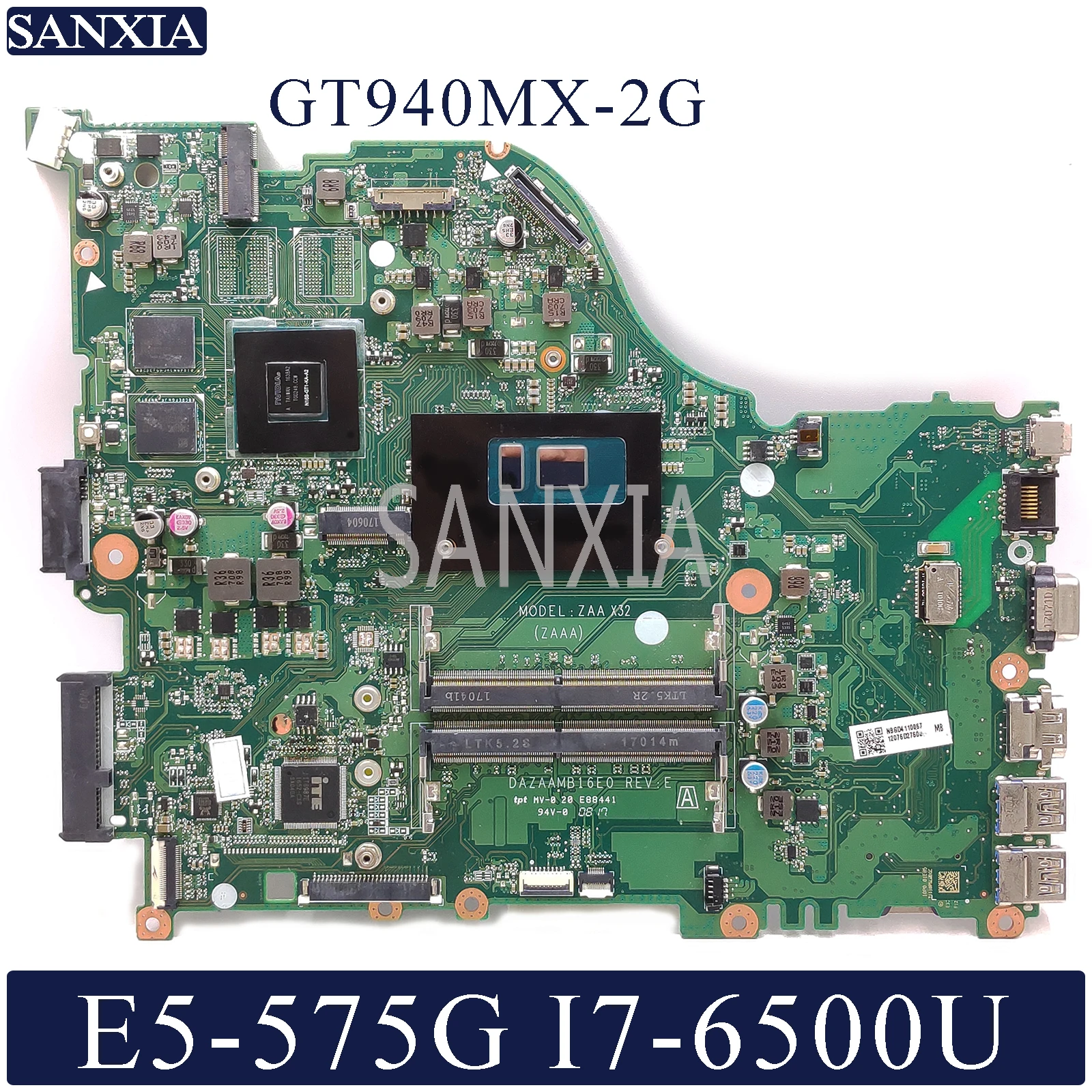 KEFU DAZAAMB16E0 Laptop motherboard for font b Acer b font Aspire E5 575G original mainboard I7