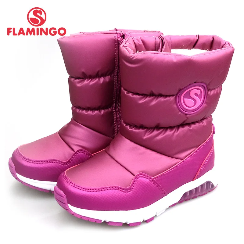 FLAMINGO Winter Wool Keep Warm Shoes Anti-slip Children High Quality Snow Boots for Girl Size 28-33 Free Shipping 82D-NQ-1034