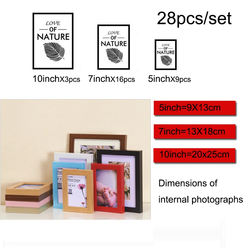 Kaufen 28 Pcs Nordic Stil Foto Rahmen Foto Für Wand Kunst Rahmen Bild Günstige Bild Frames Set für Wohnzimmer Sofa hintergrund