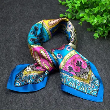 

100% Twill Silk Scarf Multicolor Horse Square Scarf Shawl Wraps