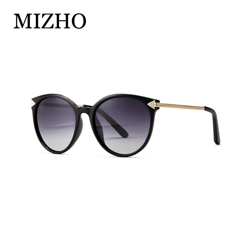 MIZHO Artificial Crystal Ornament Fashion REVO HD Visual Sunglasses Women Polaroid High Quality Anti Glare Glasses