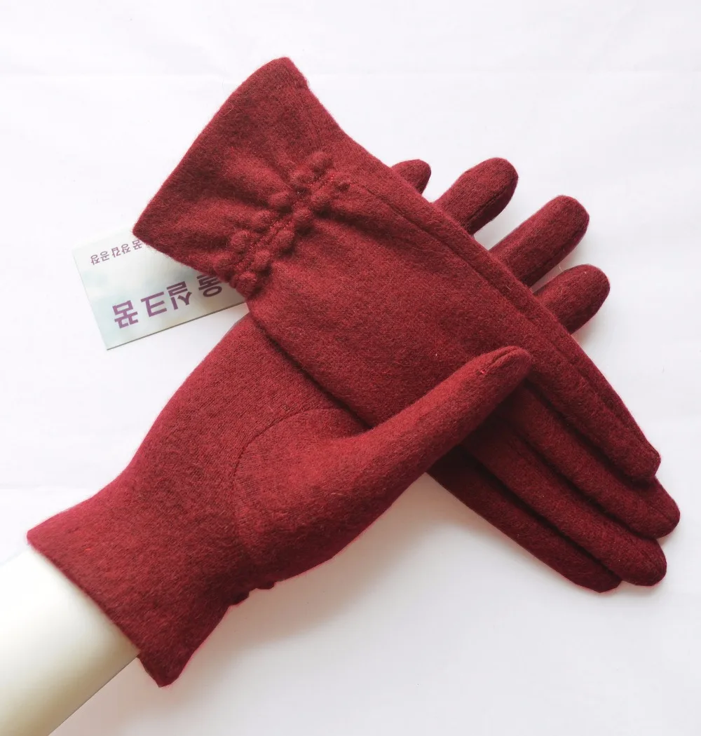 [BYSIFA] Зима Для женщин кашемировые перчатки Модные простые озера синие варежки перчатки мягкий теплый тонкий Сенсорный экран женские