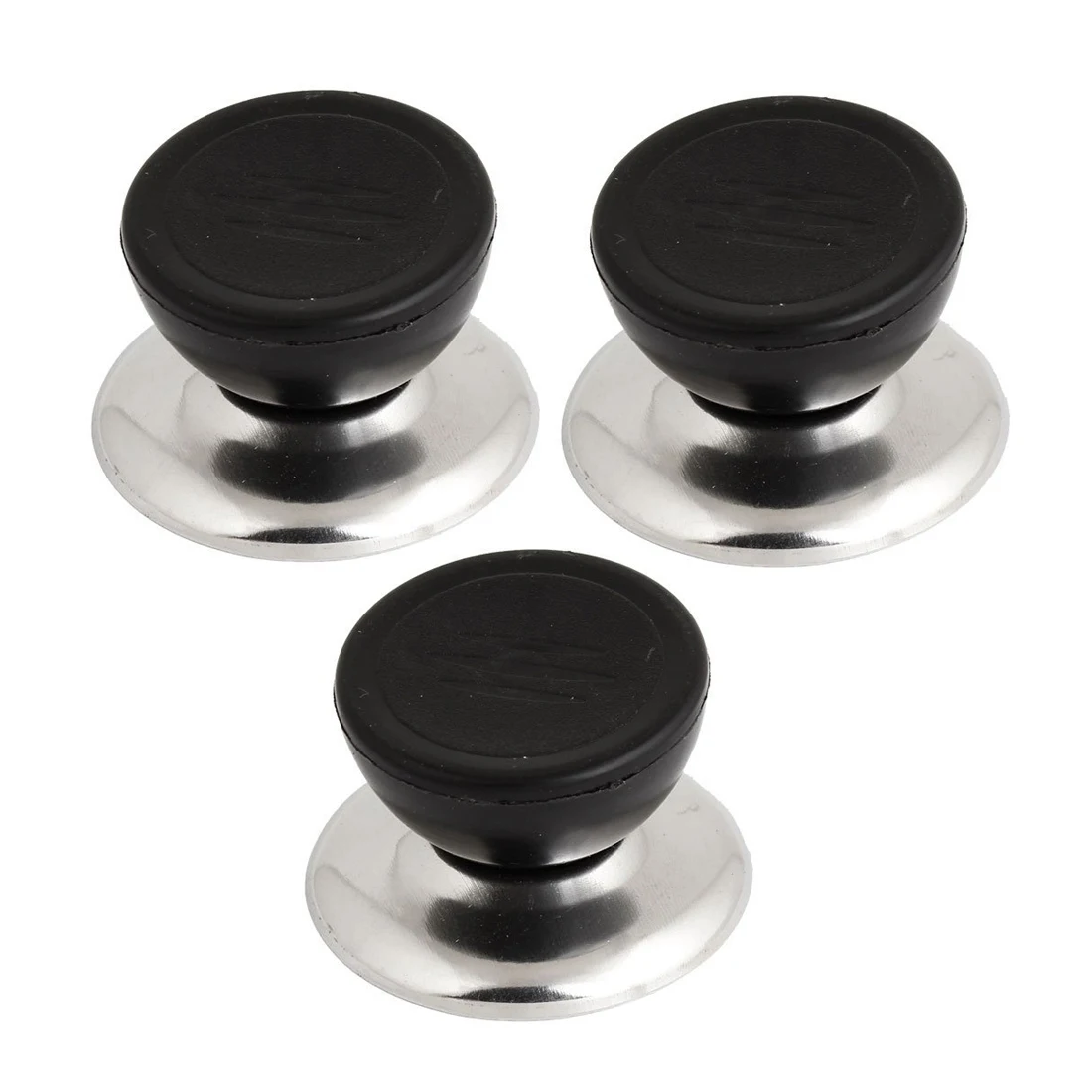 SDFC 3 pcs Black Silver Heatproof cooking pot lid knobs handlesin