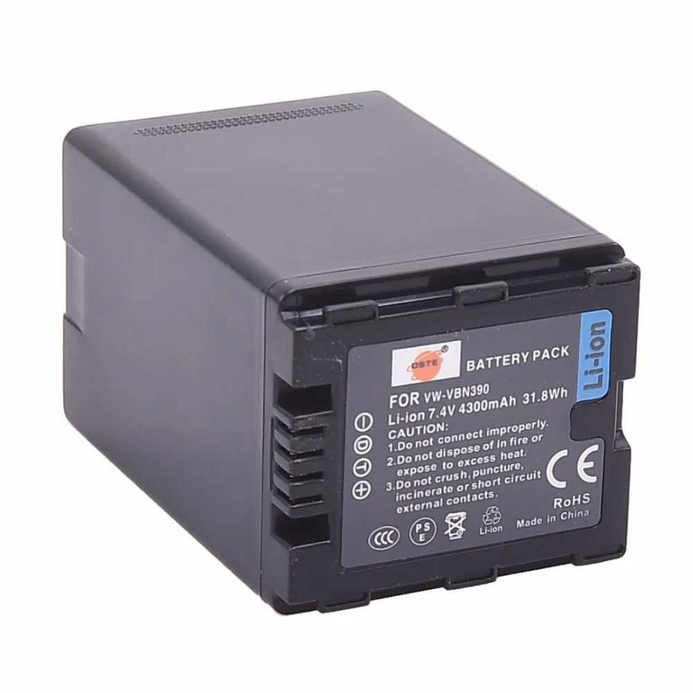 DSTE литий-ионная VW-VBN390 Батарея+ 1.5A Dual USB Батарея Зарядное устройство для Panasonic HDC-SD800GK TM900 HS900 SD900 Камера