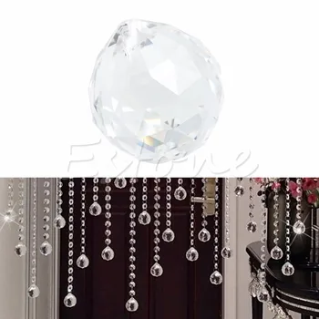 

Clear Crystal Lamp Ball Hanging Prism Suncatcher Wedding Decor 20mm 1 pcs