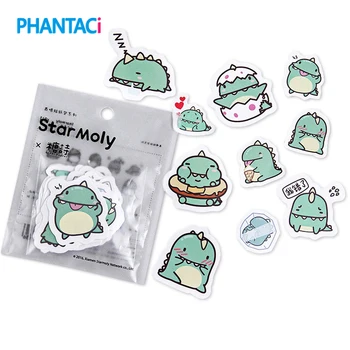

40 pcs/pack Cute Kawaii Little Green Dragon from Star Moly Stickers PVC Diary Sticker Scrapbooking Decoration Stationery Sticker