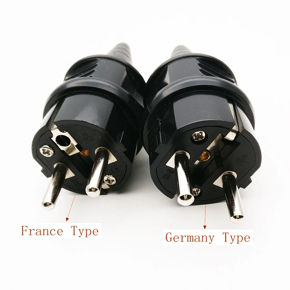 E 012 European 2p Plug 16A AC Electrical Power Waterproof Industry France Plug Adapter Converter