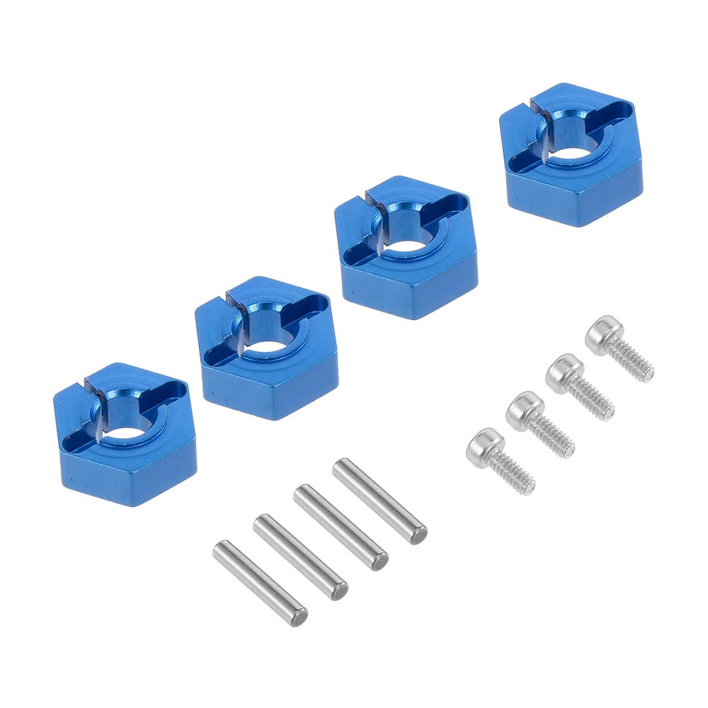 

4pcs 1:10 RC Car 12mm Alumium Wheel Hex Nuts Pins Screws for 1/10 Traxxas Tamiya LRP HSP HPI Redcat WLtoy