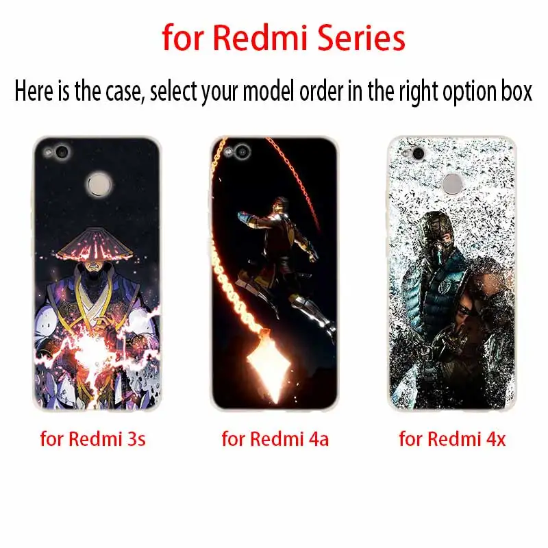 Модный мягкий ТПУ чехол Mortal Kombat для Xiaomi Redmi 9a 8a 7a 6a 5a Note 9 8 7 6 5 Pro 8t y3|Бамперы| |
