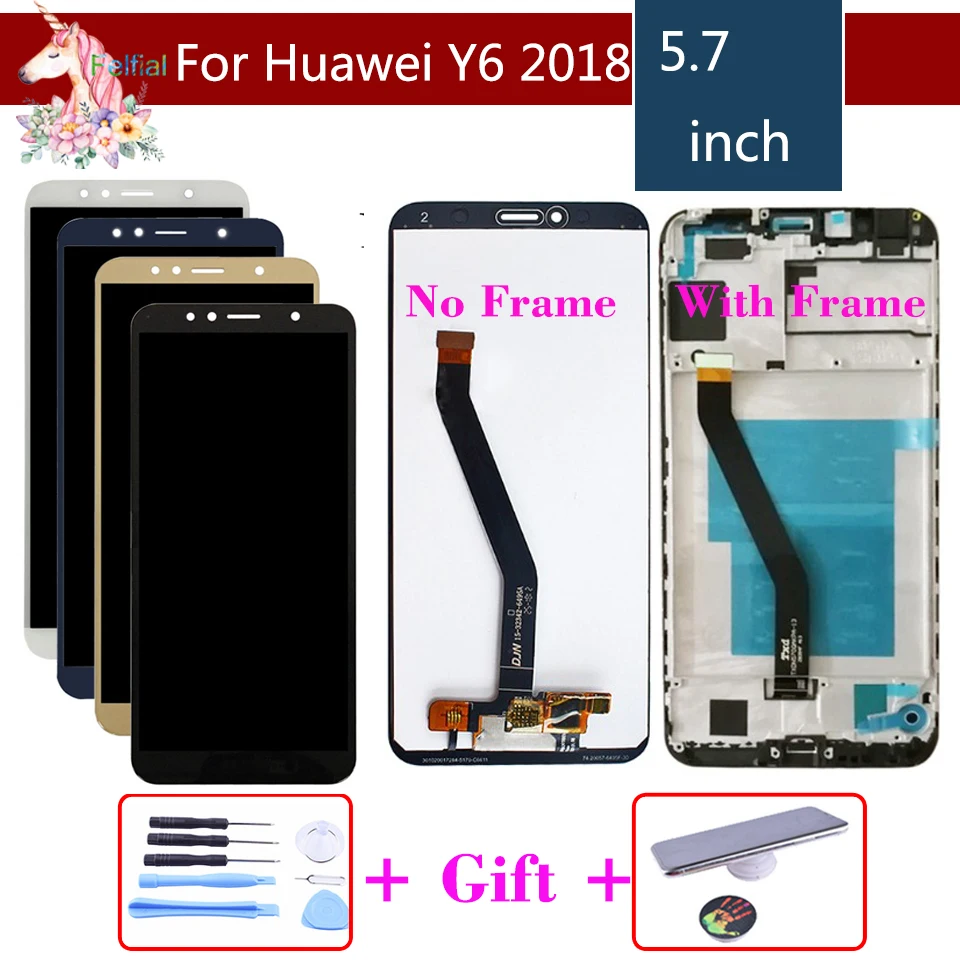 

For Huawei Y6 2018 ATU-LX3 ATU-L11 ATU-L21 ATU-L22 LCD Display Touch Screen Assembly With Frame Y6 Prime 2018 ATU-L31 ATU-L42
