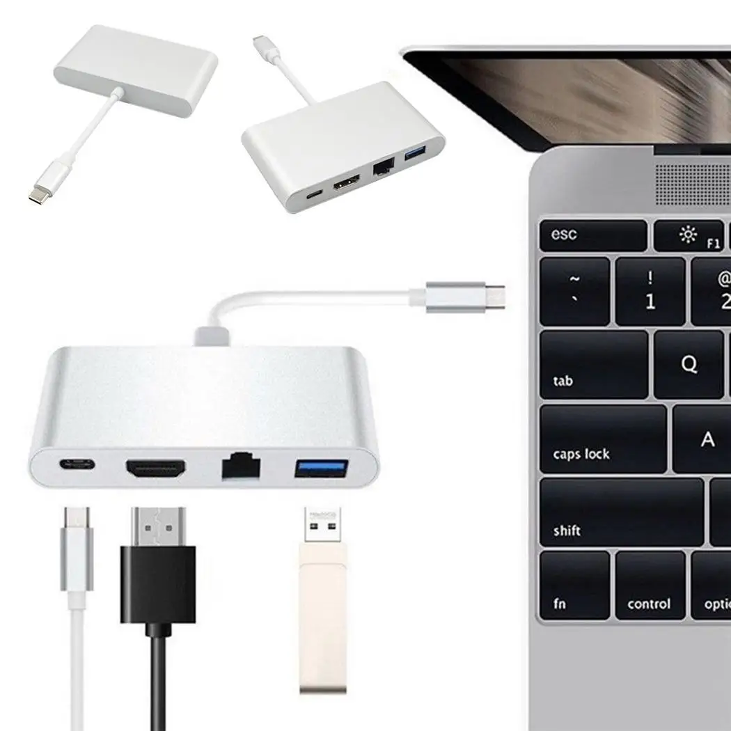 Type C в HD 4 1 PD блок питания USB 3 (режим DP) 76g мульти одном конвертер USB3.1/F + HD/F USB3.0x1