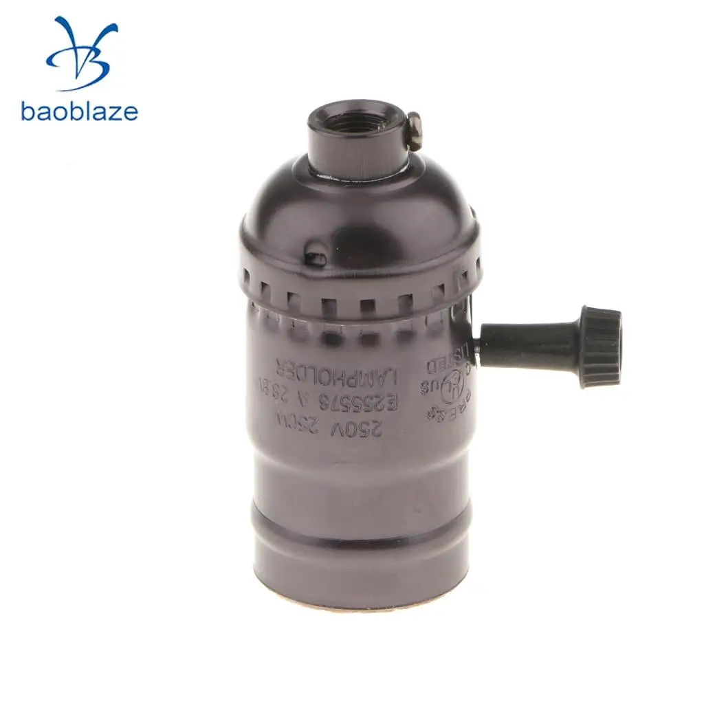 Edison Vintage Lamp Light Base Socket Holder E27 Screw Bulbs -Suitable for Bare Bulb Features With switch