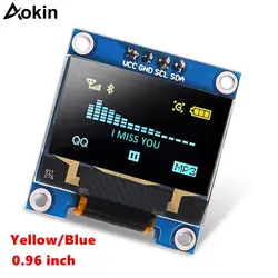 0,96 "дюйма синий I2C IIC Серийный 128x64 O светодиодный ЖК-дисплей светодиодный SSD1306 модуль для Arduino малиновый pi дисплей
