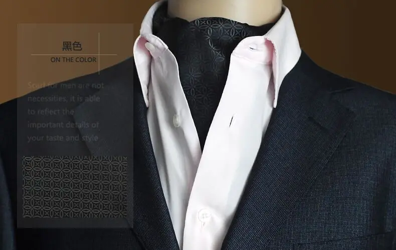 SHENNAIWEI модный мужской аскотский галстук ЖАККАРДОВЫЙ галстук с плетением вечерние рубашки на весну осень зиму - Цвет: 1