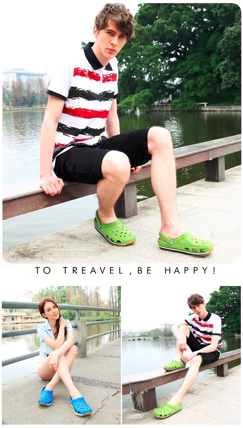 2016 Summer Mens Clogs Beach Slippers For Men Women Garden Shoes Mule Clogs Fashion Candy Color Adult Clog Clogs EVA Materials (10)