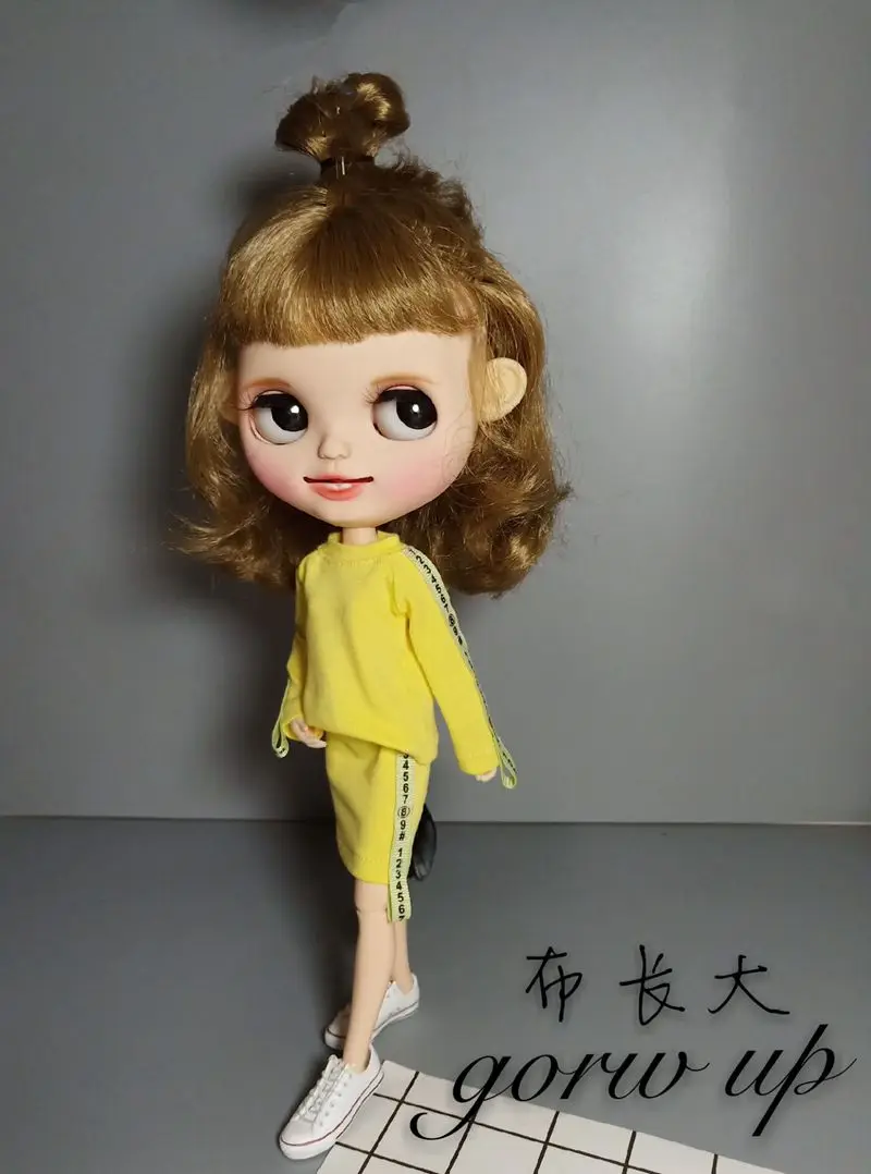 Толстовка с длинным рукавом + юбка для кукол ob24 Azone S Barbies Blyth Shirt аксессуары