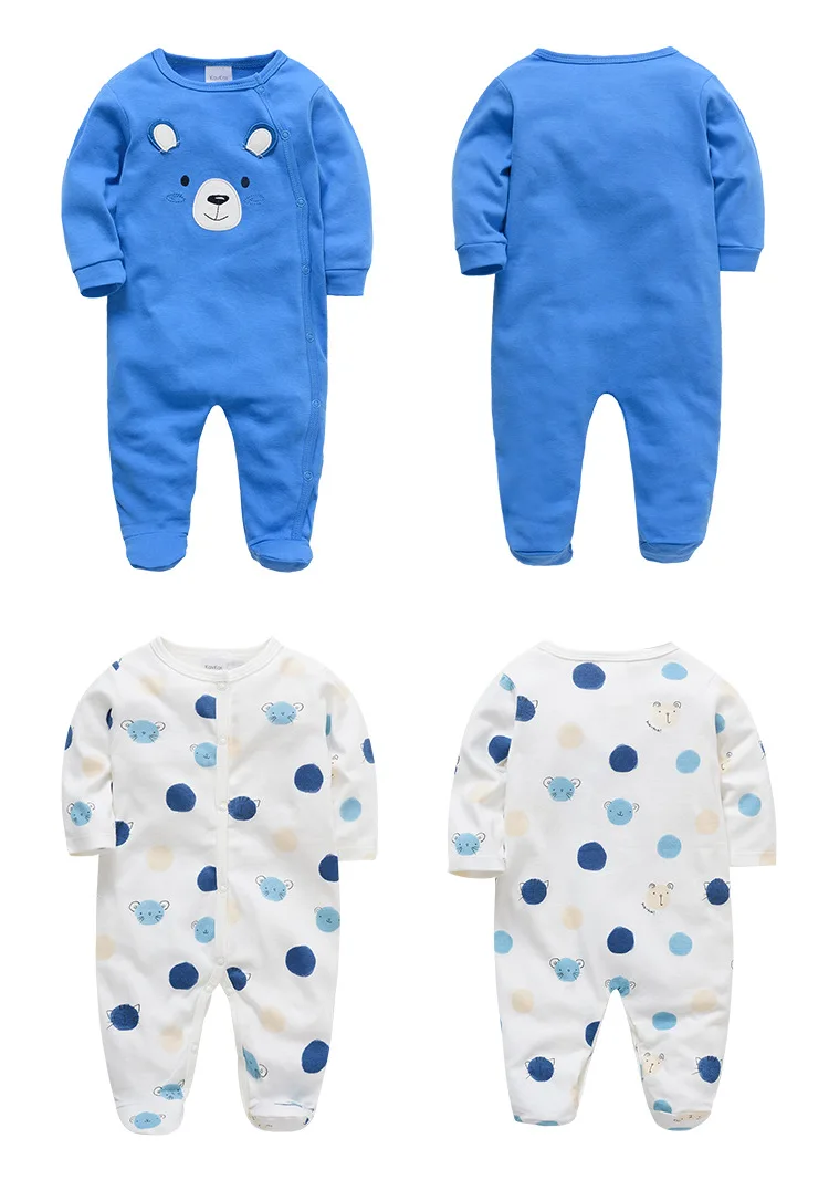 Cotton Baby Bodysuit Footies Baby Girls Boys Clothes Undershirt Long Sleeve Jumpsuit Socks Cartoon Newborn Spring Kid Clothes (13)