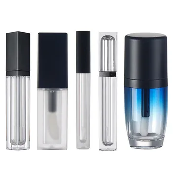 

6pcs/set DIY Acrylic Lip Gloss Box Containers Reusable Empty Lipgloss Balm Tube Bottles