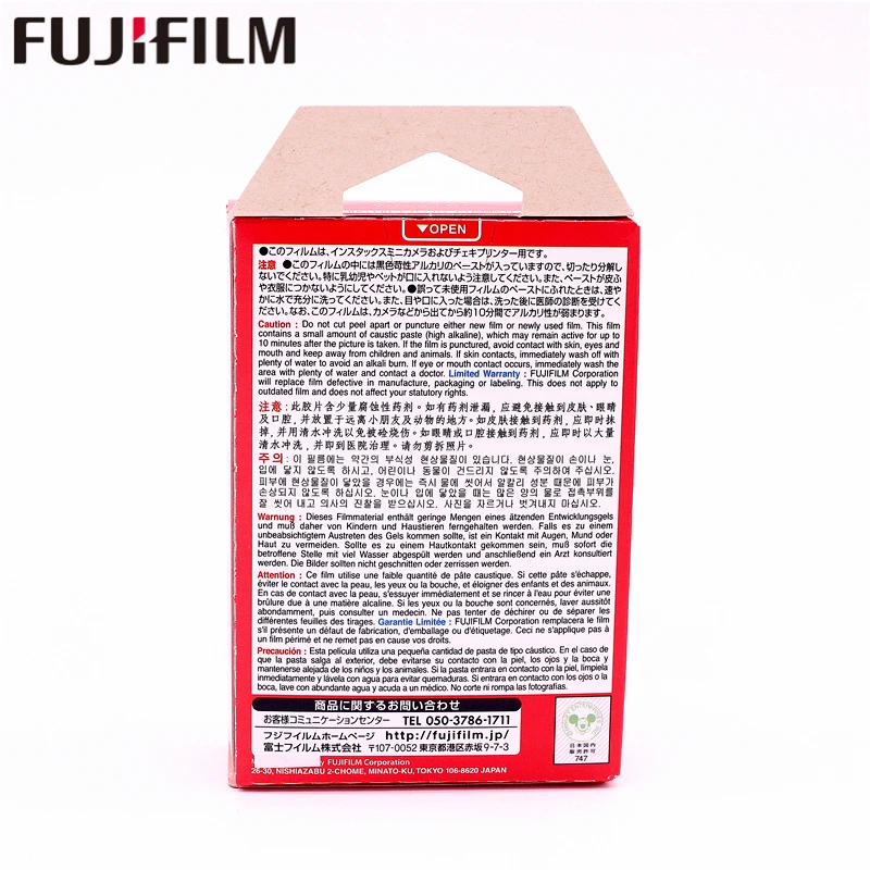 Оригинальная фотобумага Fujifilm 20 листов Instax Mini MICKEY Friend Instant Film для камеры 8 7s 25 50s 90 9 SP