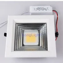 20 шт./партия светодиодный с квадратной cob-матрицей светильники 8 Вт 10 Вт 15 Вт 25 Вт 30 Вт 85-265 в светодиодные точечные световые панели лампы светодиодное прожекторное освещение CE RoHS