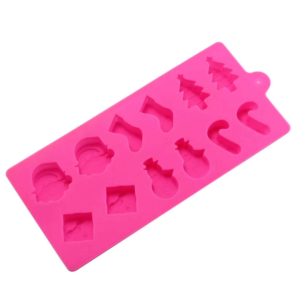 T0916P0158A Silicone Mold Santa Claus Snowman Pine Wand Sock detail 02