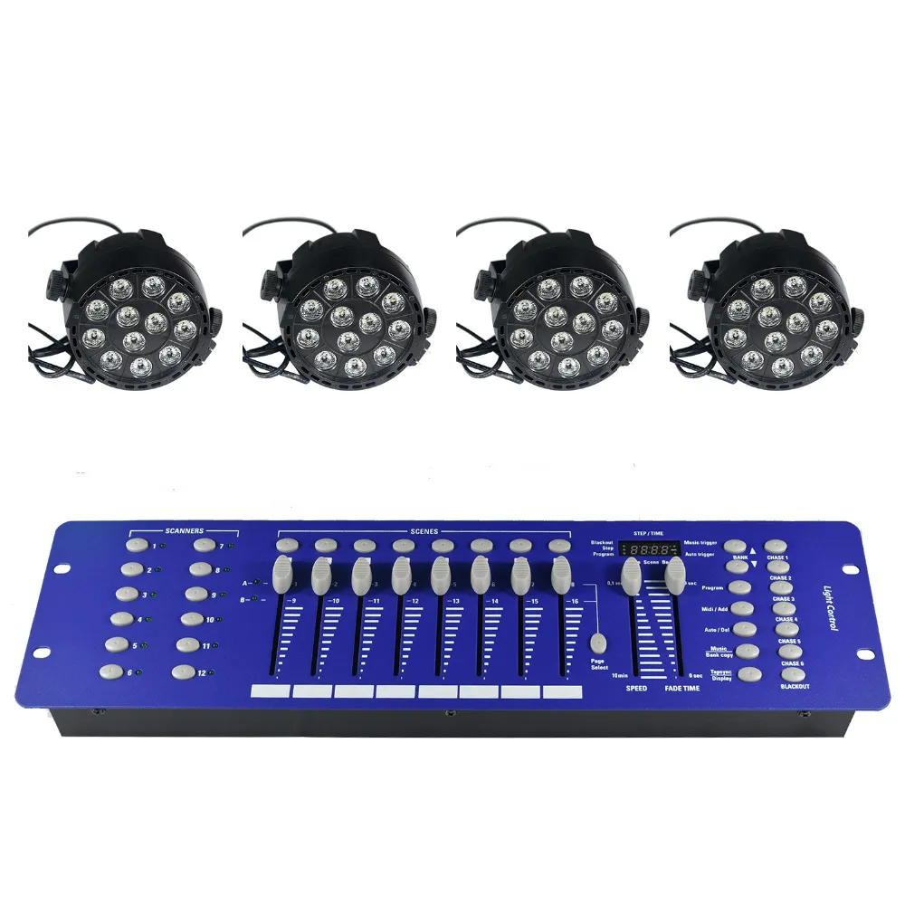 

Stage effect strobe light system with 12W 8 channels par led light and 192 channels DMX512 programe panel.