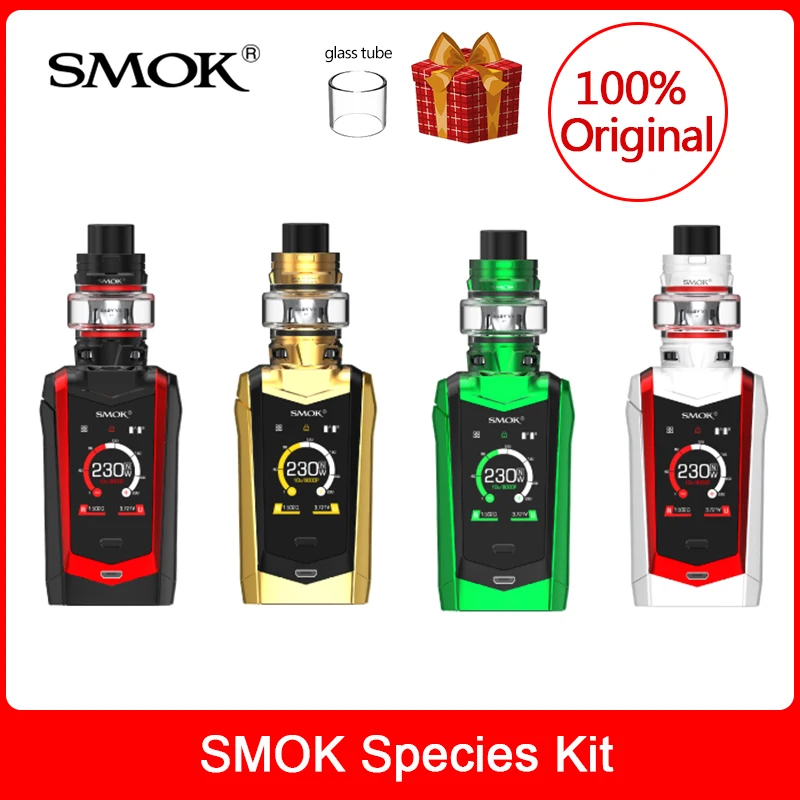 Original SMOK Species Kit 230W With TFV8 Baby V2 Tank +V8 baby V2 A1/A2 Coils Electronic Cigarette smok species smok vape kit