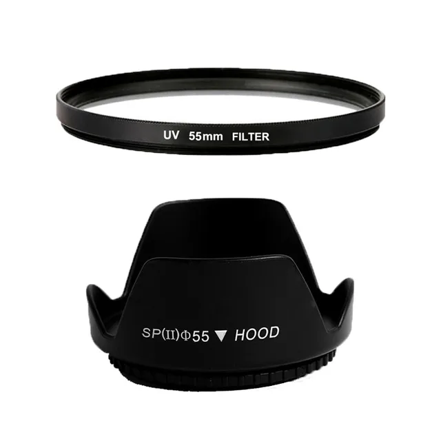 Special Price 55mm UV Ultra-Violet Filter + Lens Hood For Nikon For Sony for Canon EOS 400D 550D 500D 600D 1100D Rebel T5i T4i T3i for Pentax Special Price 55mm UV Ultra-Violet Filter + Lens Hood For Nikon For Sony for Canon EOS 400D 550D 500D 600D 1100D Rebel T5i T4i T3i for Pentax