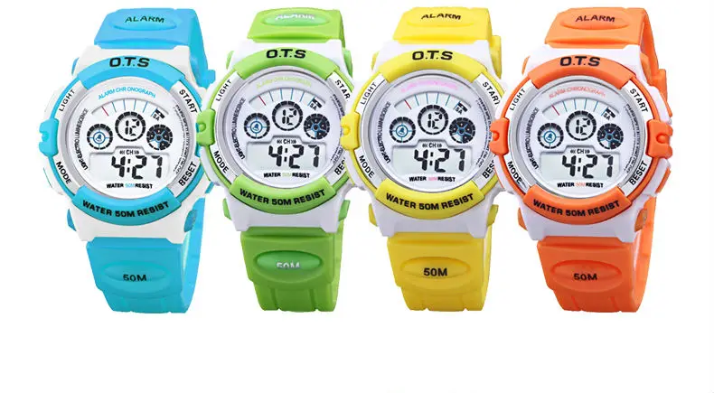 OTS 2018 новые модные светодиодные часы Daliry life водонепроницаемые наружные спортивные часы с героями мультфильмов детские цифровые часы для
