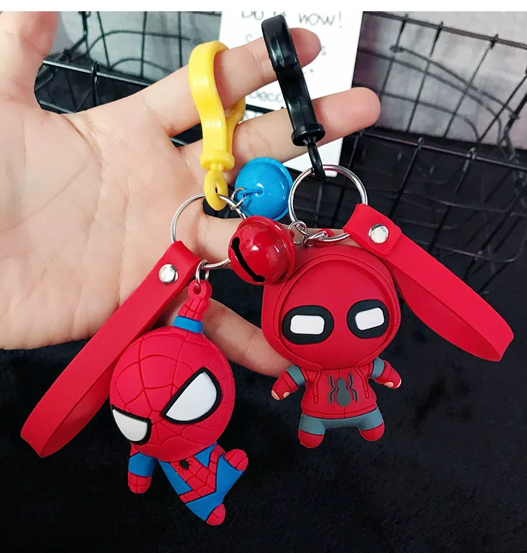 

Spider-Man: Far From Home Spiderman Keychain Creative DIY Car Accessories Pendant Cute Female Bag Keychain Pendant Trinkets