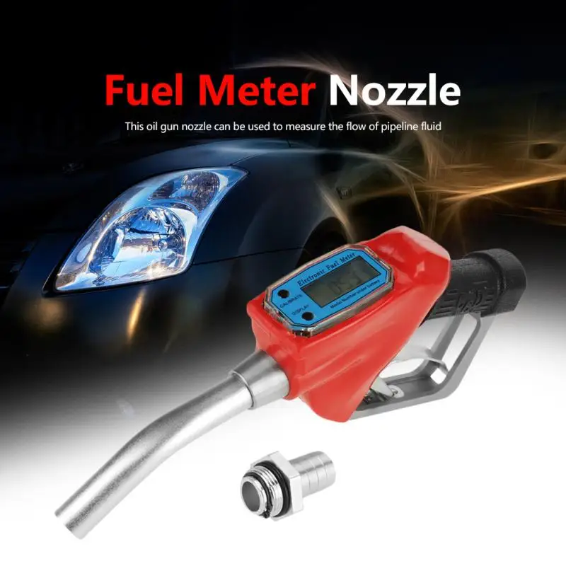 

1pc Digital Fuel Oil Gasoline Nozzle Fuel Meter Nozzle Gun Fueling Nozzle with Flow Meter Oil Fill Nozzle High Quality
