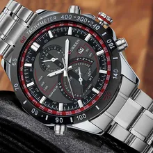 Marque de luxe Hommes D’affaires Militaire Montres Hommes de Quartz Heure Horloge Hommes En Acier Plein Montre-Bracelet Relogio Masculino 2016 Chaude
